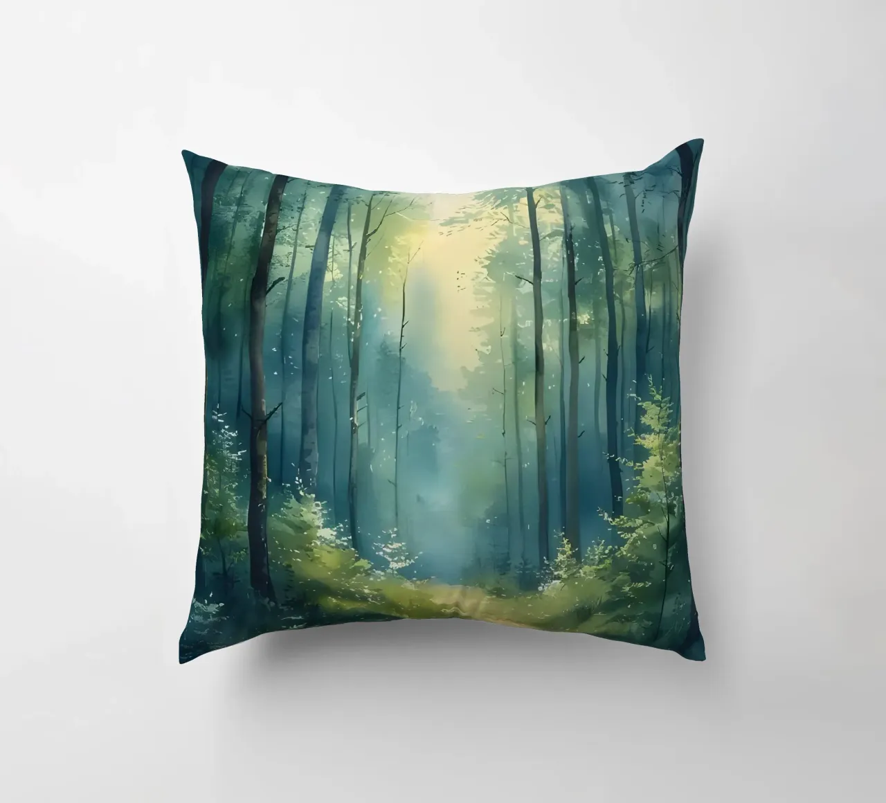 Enchanted Forest Path decorative cushion by Artistic-shop