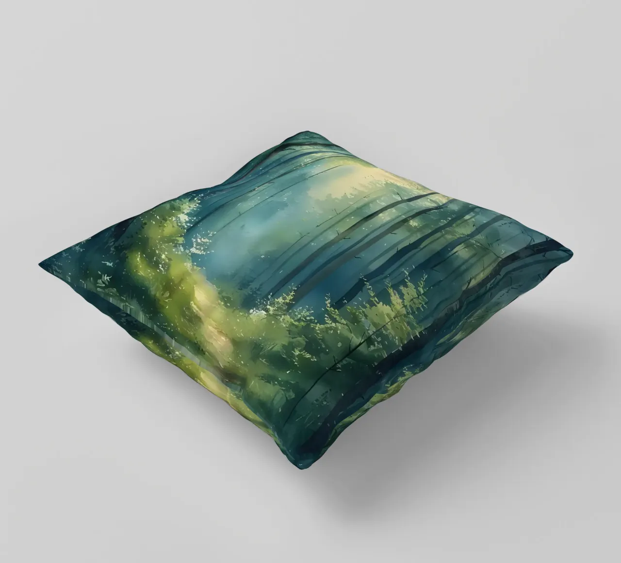 Enchanted Forest Path decorative cushion by Artistic-shop