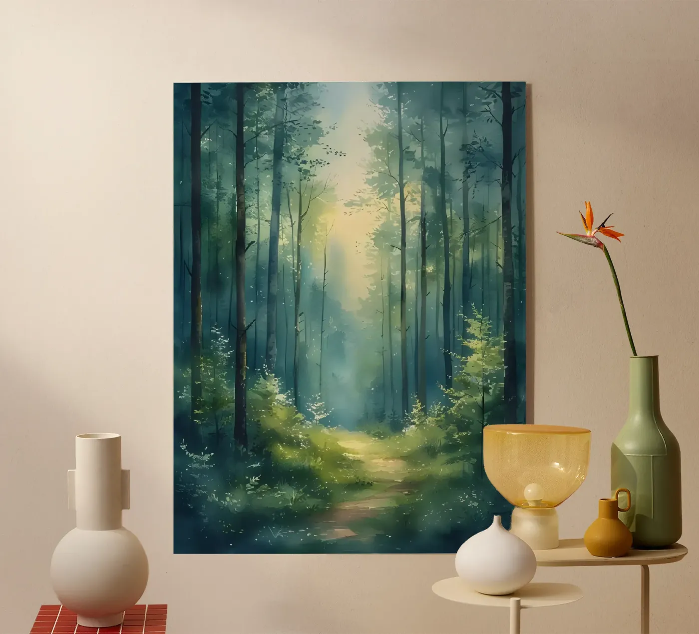 Betoverd bospad acryl van Artistic-shop