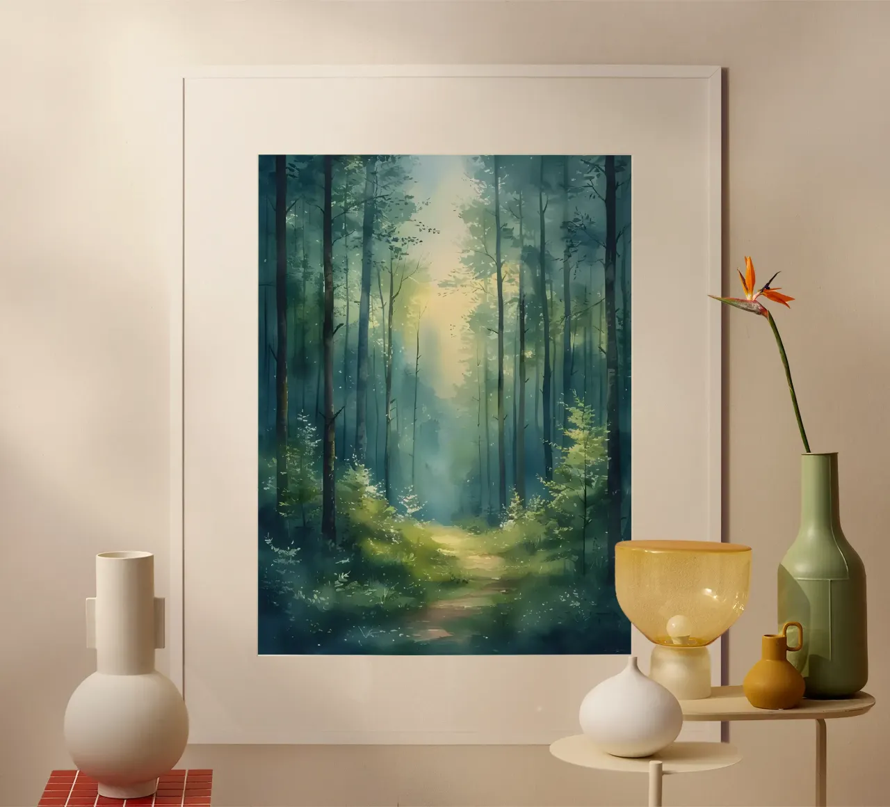 Betoverd bospad poster van Artistic-shop