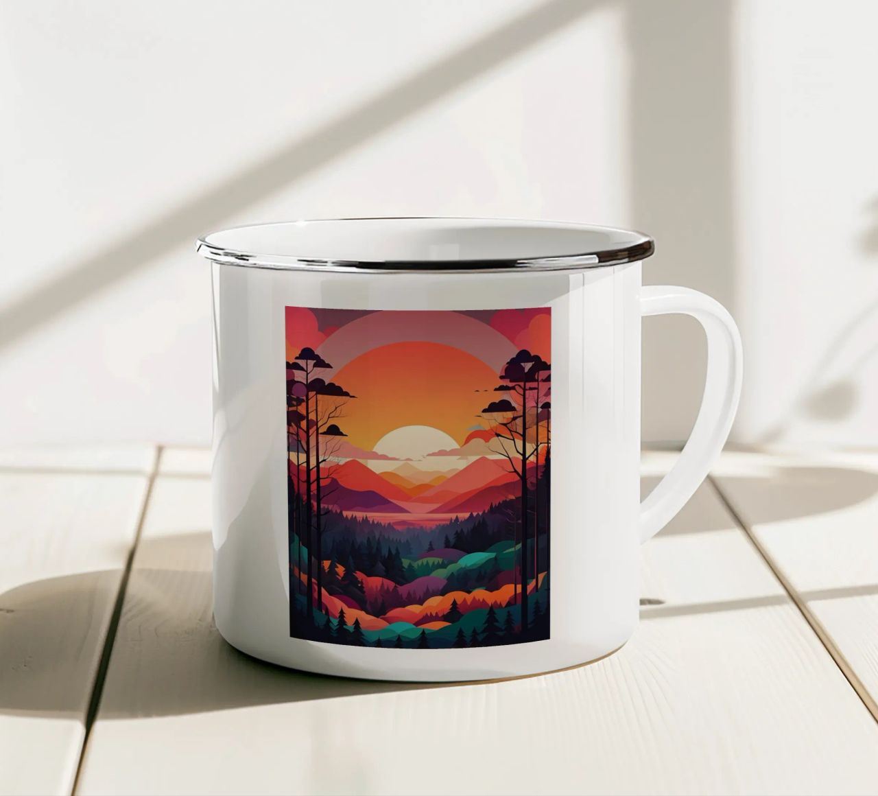 Zonsondergang Symfonie emaille mok van Artistic-shop