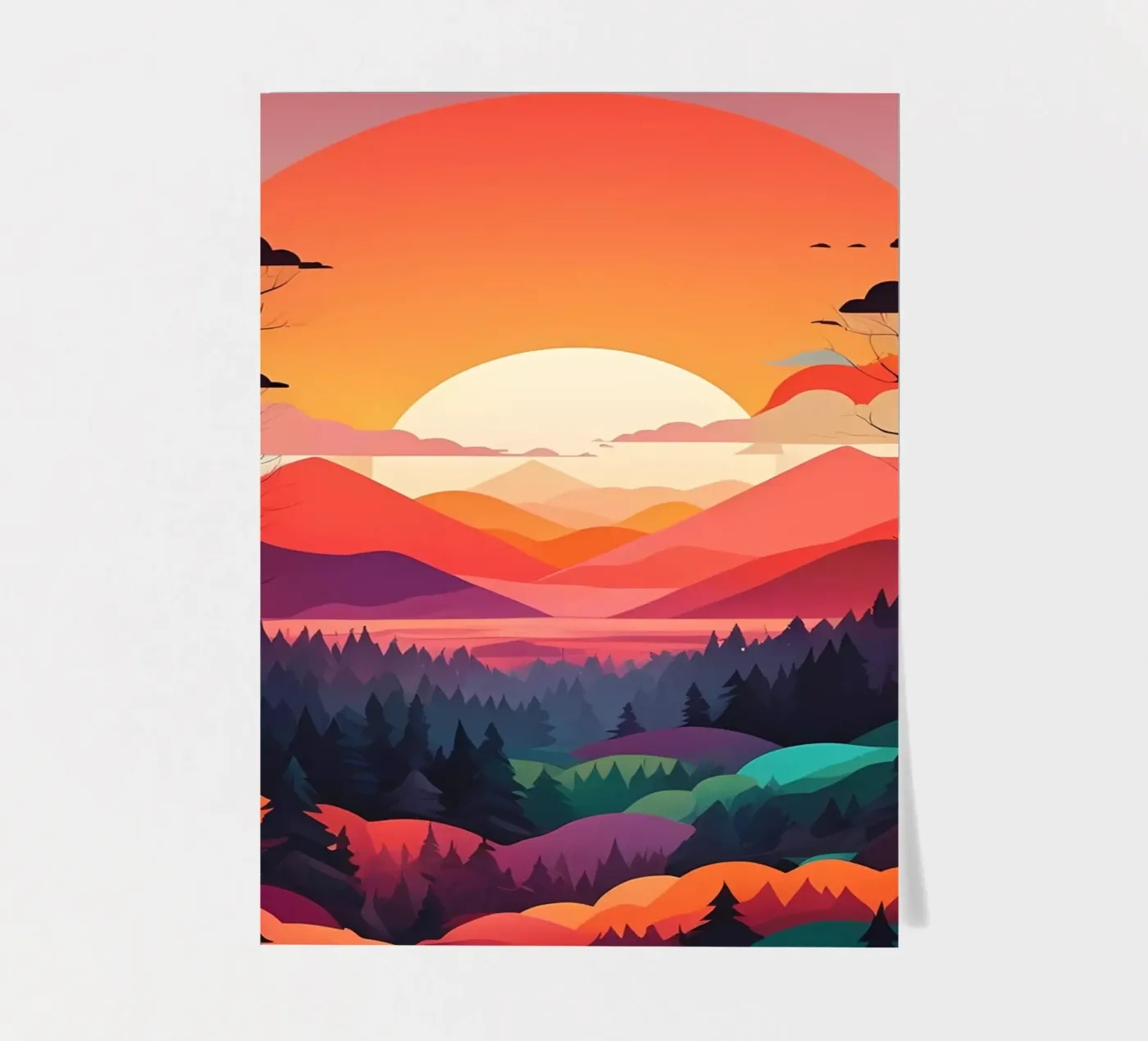 Sunset Symphony sticker sheet by Artistic-shop