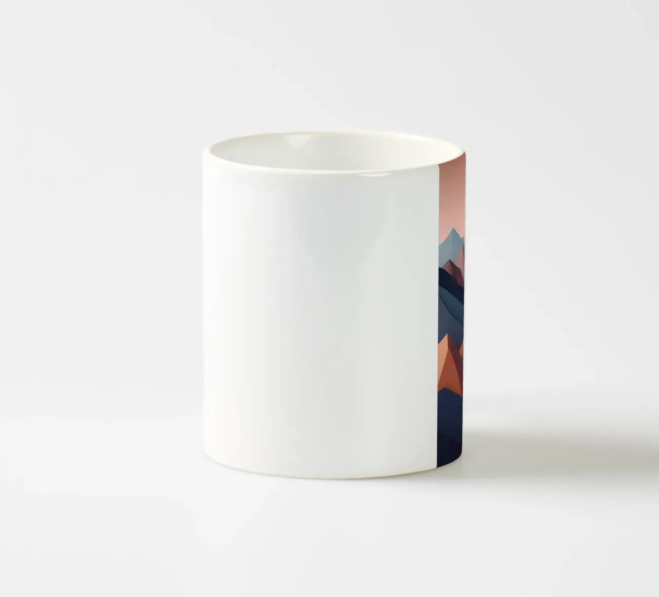 Sunset Serenity: A Minimalist Mountainscape ceramic mug by Artistic-shop