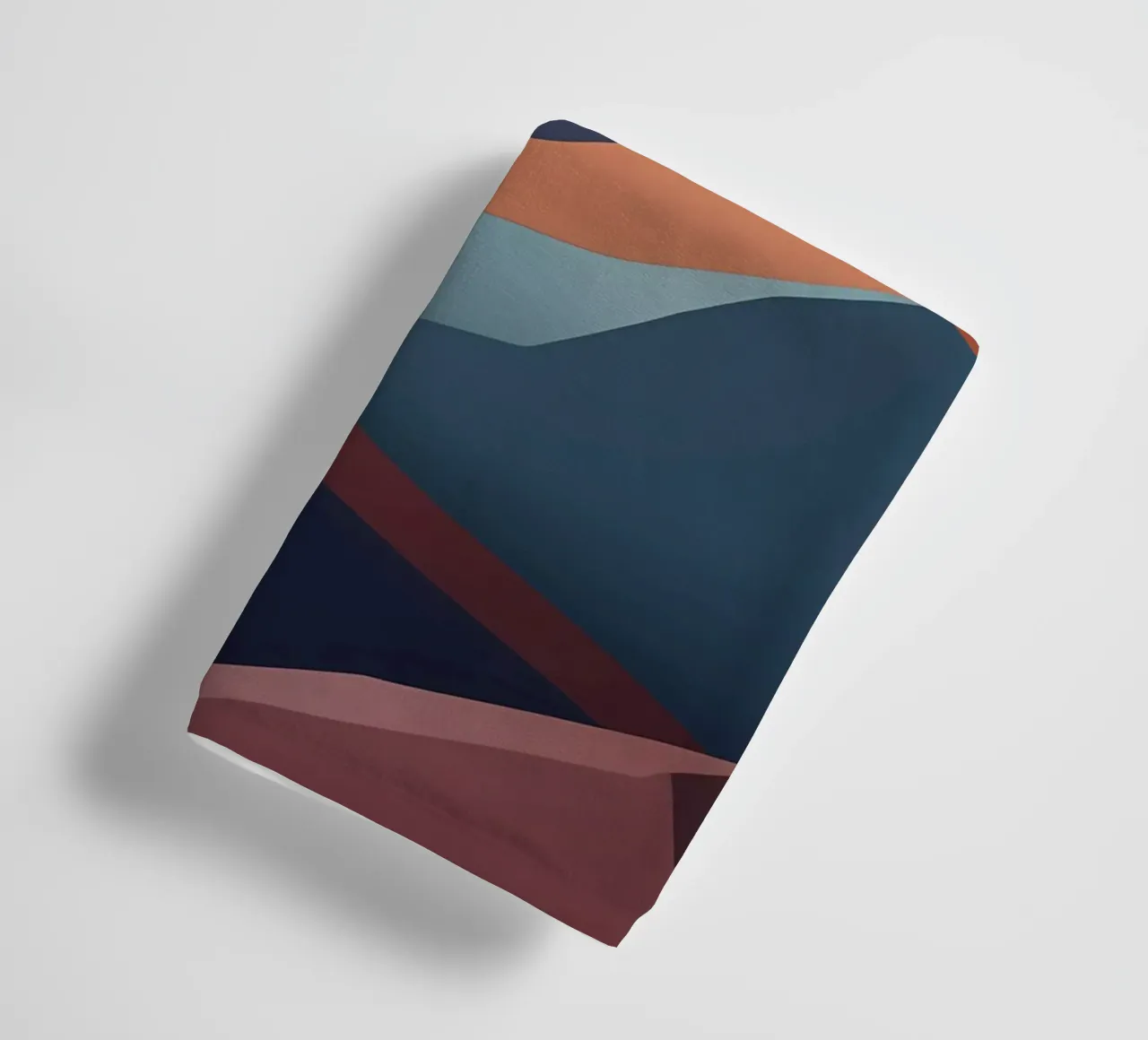 Sunset Serenity: A Minimalist Mountainscape towel by Artistic-shop