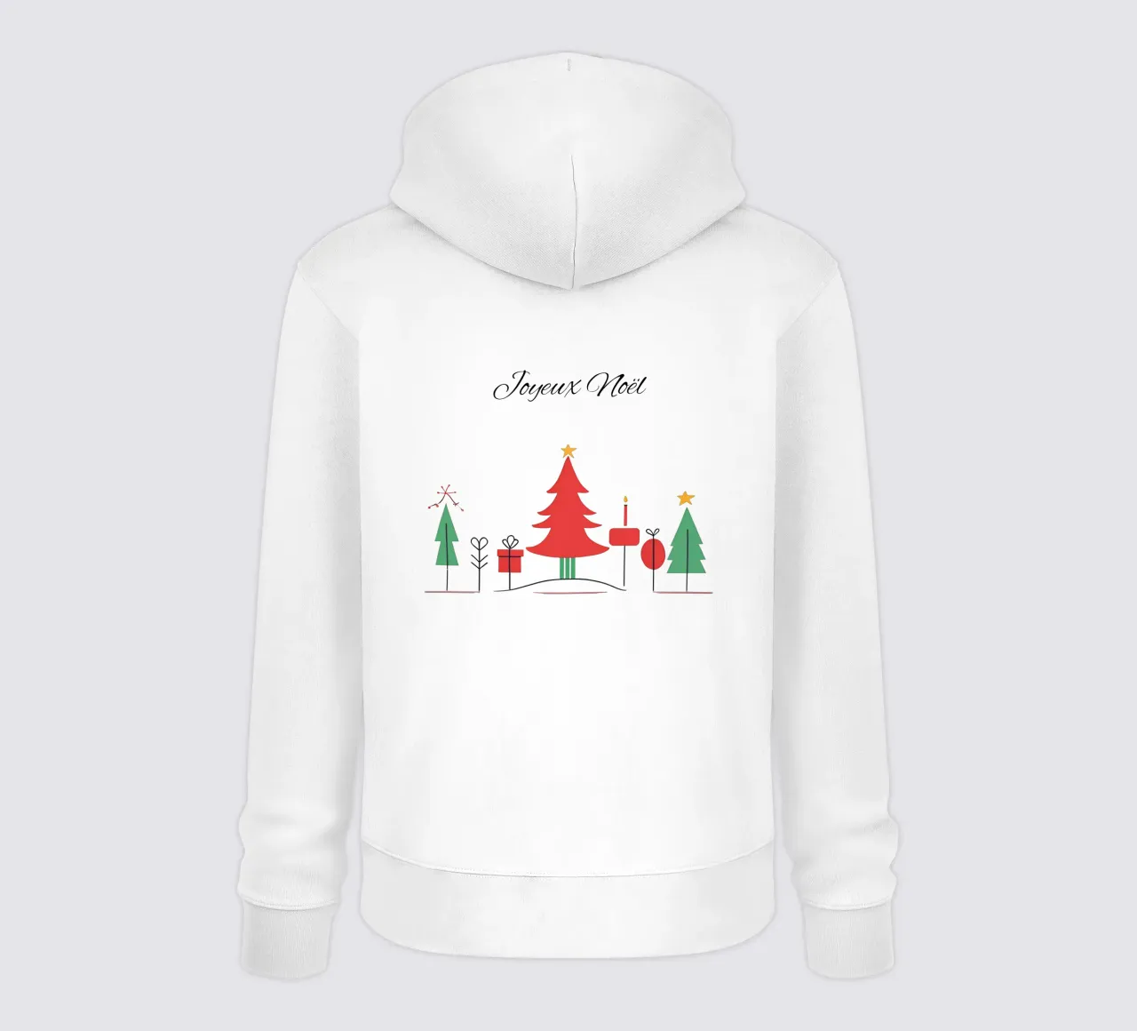 Natale minimalista da personalizzare felpa con cappuccio da Rezh creations