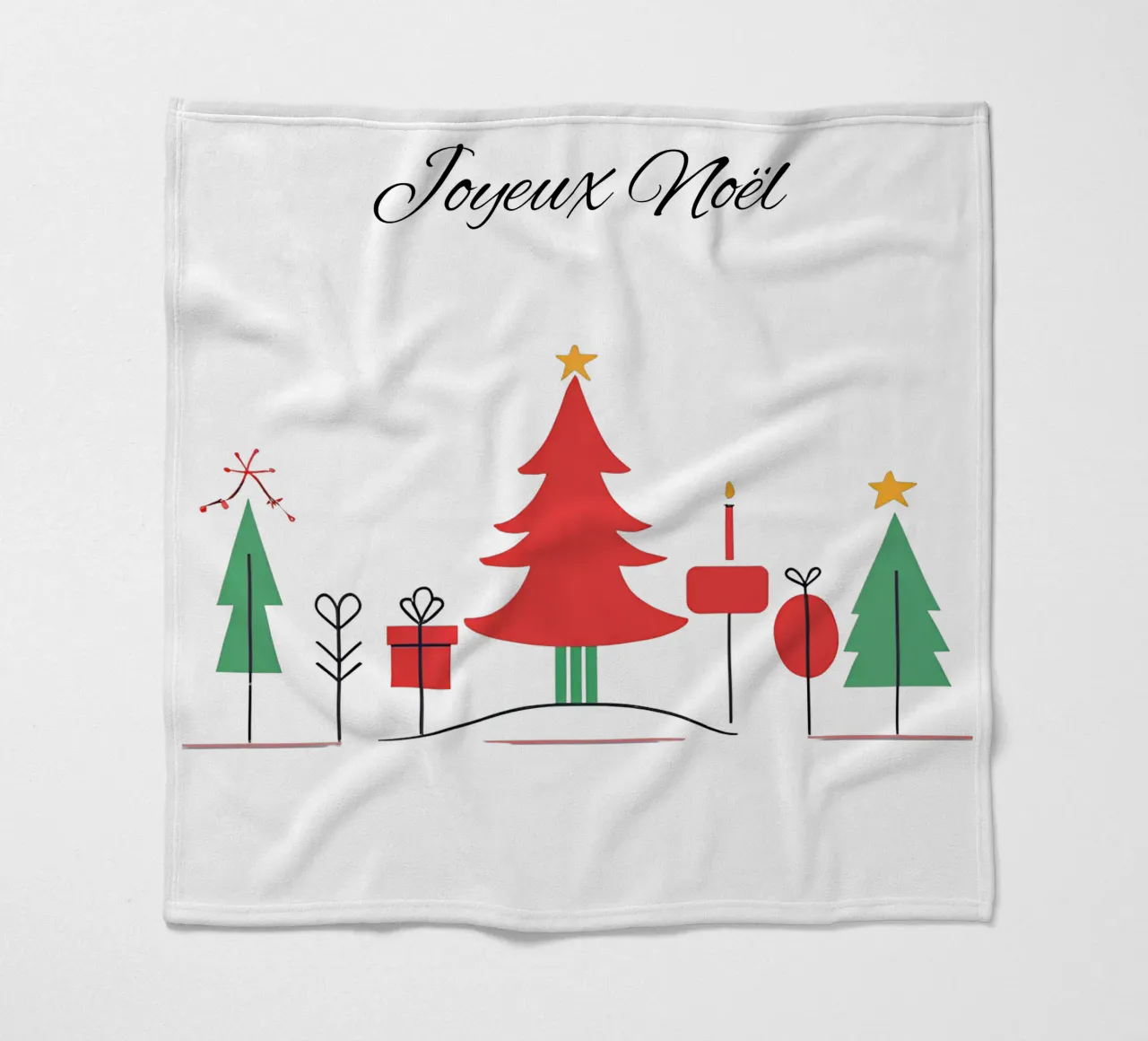 Minimalist Christmas to personalise fleece blanket by Rezh creations