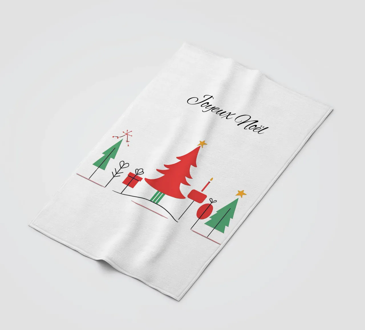 Minimalist Christmas to personalise fleece blanket by Rezh creations
