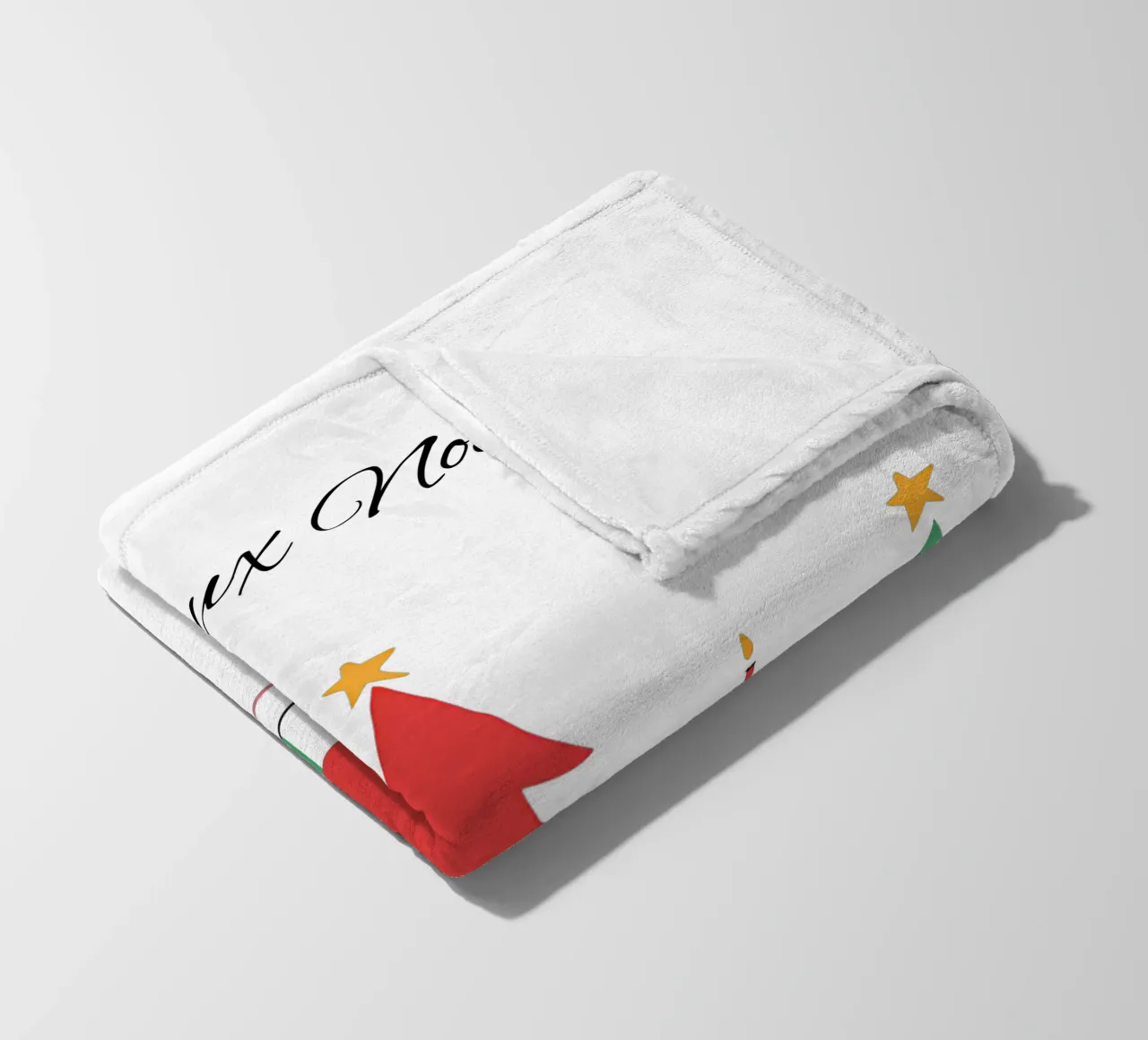 Minimalist Christmas to personalise fleece blanket by Rezh creations