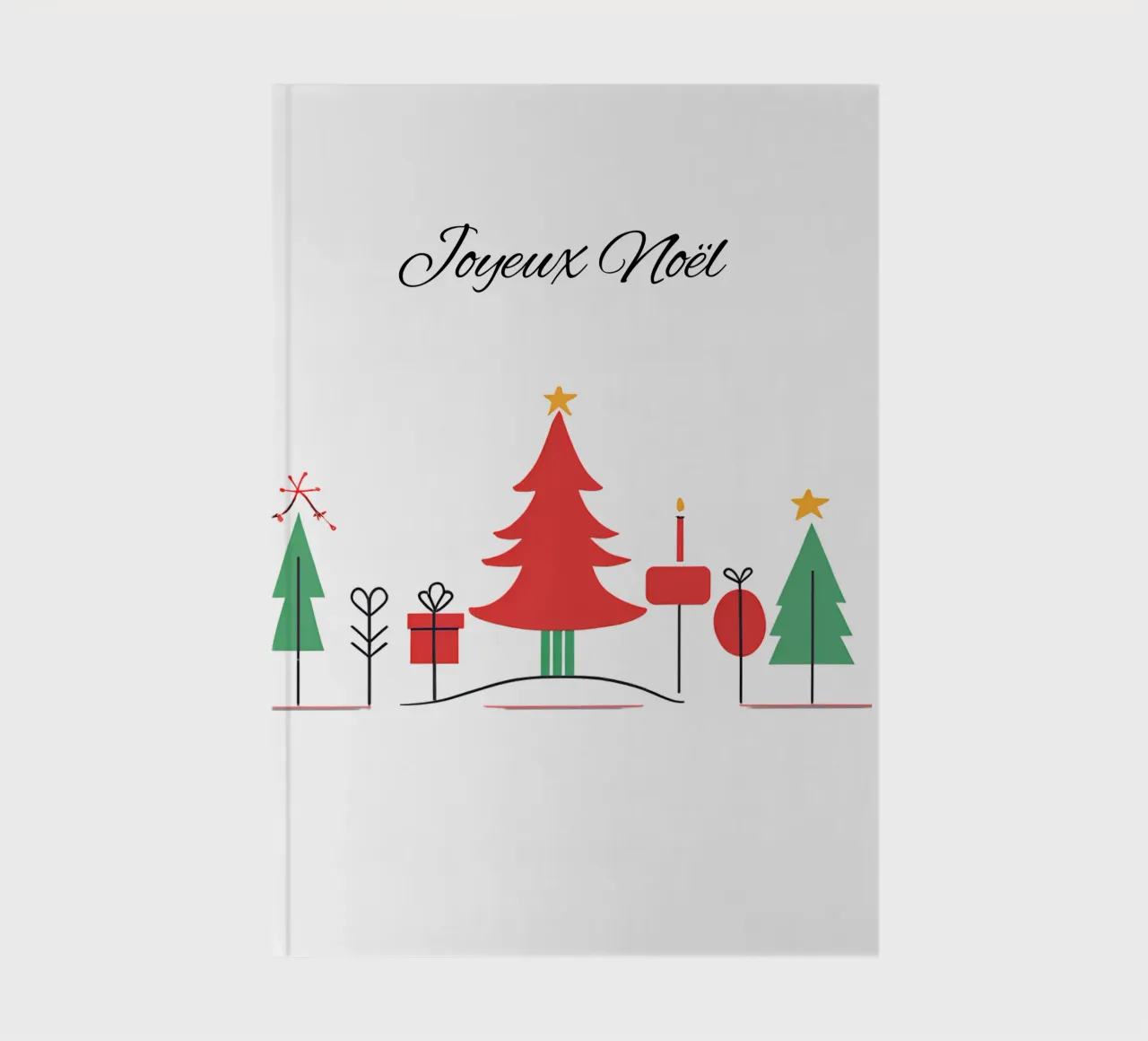 Minimalist Christmas to personalise notebook by Rezh creations