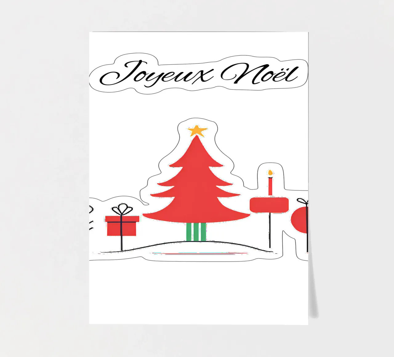Minimalist Christmas to personalise sticker sheet by Rezh creations