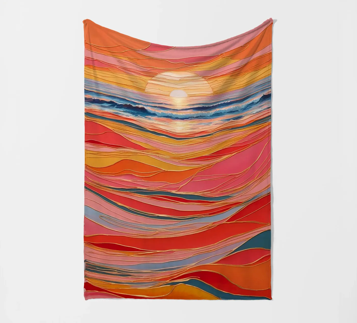 Sunset Symphony Fleecedecke von Artistic-shop