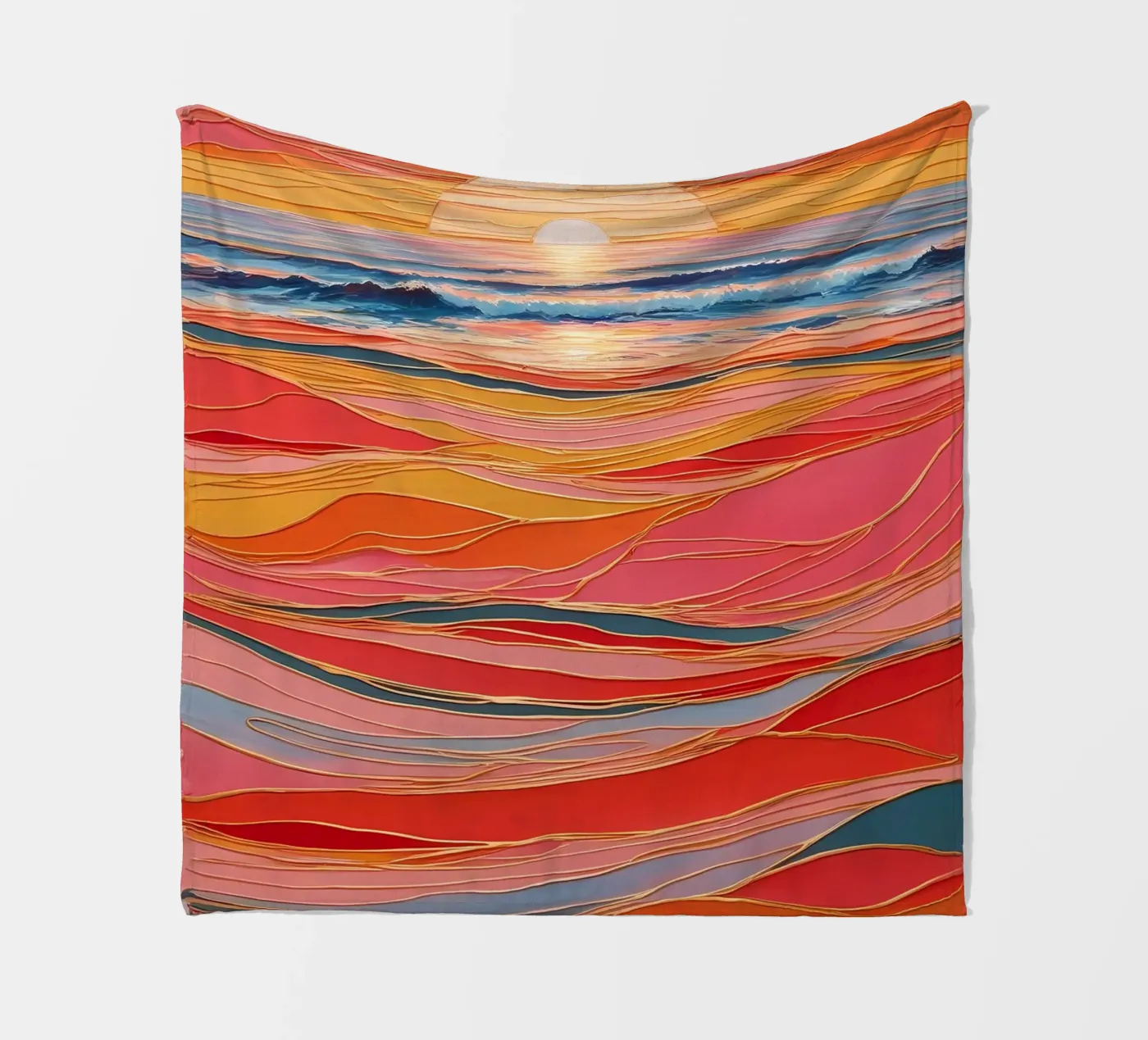 Sunset Symphony Fleecedecke von Artistic-shop