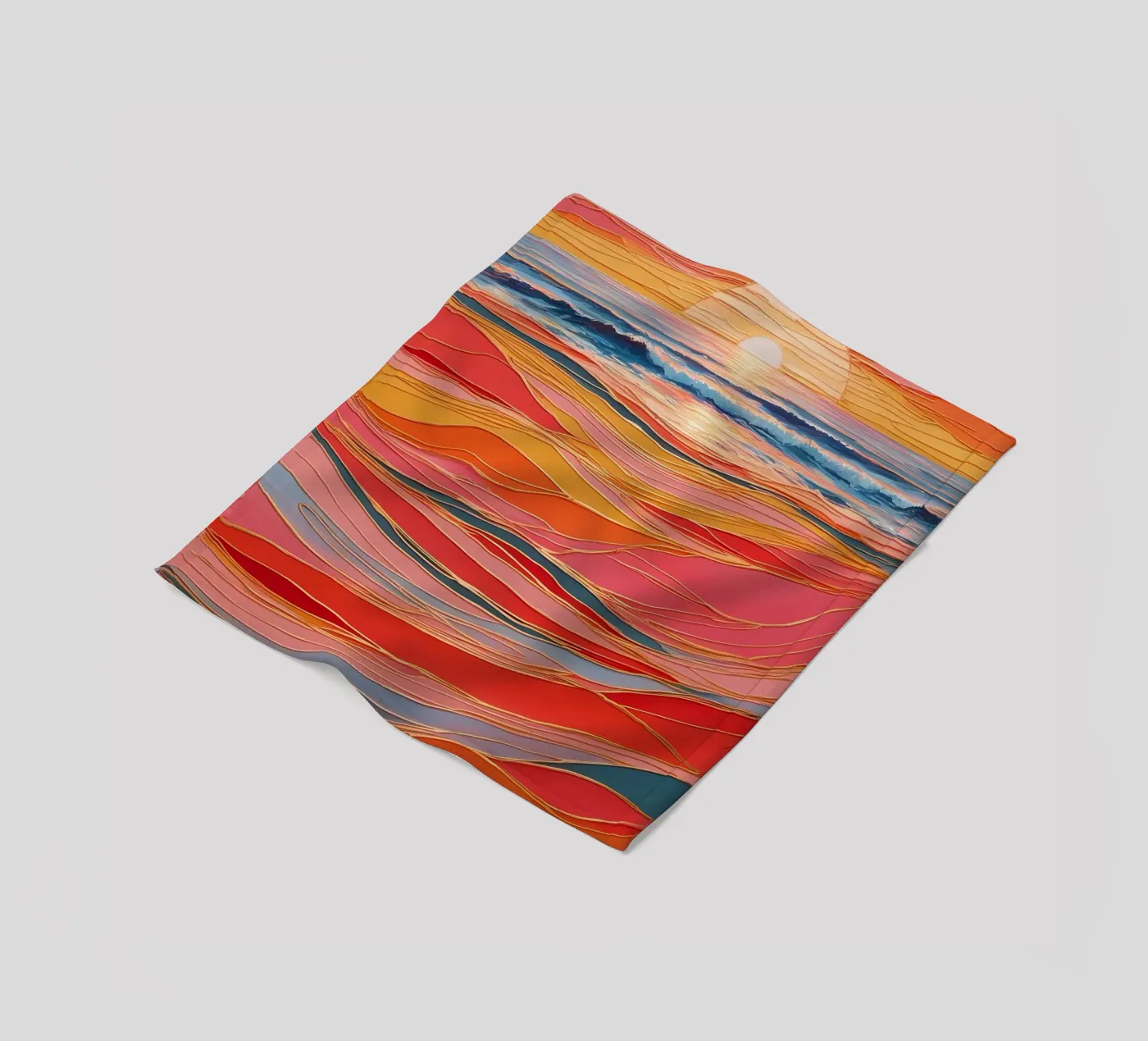 Sunset Symphony Fleecedecke von Artistic-shop