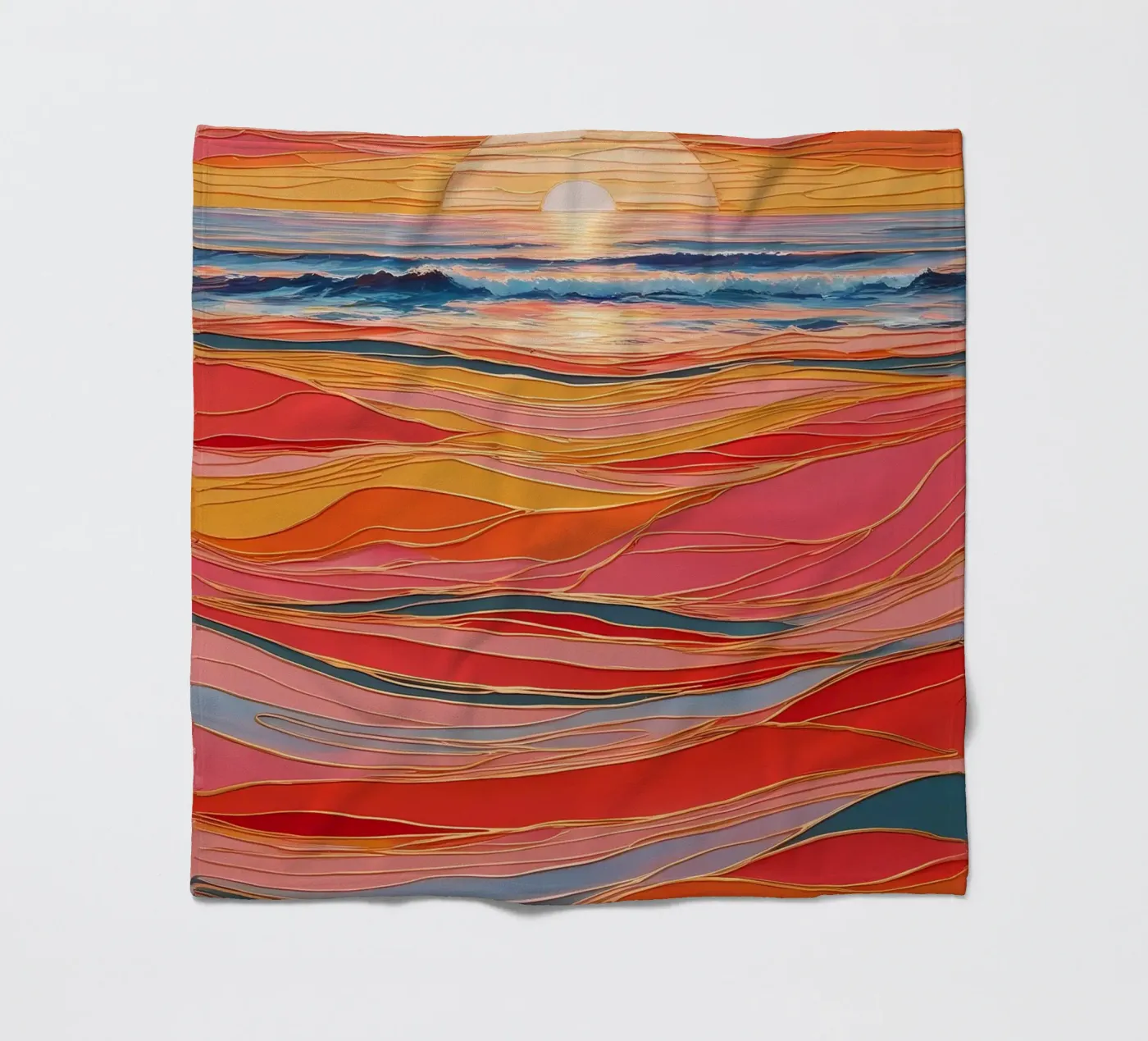 Sunset Symphony Fleecedecke von Artistic-shop