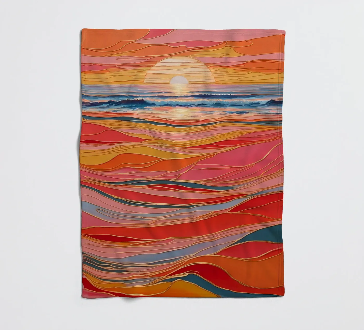 Sunset Symphony Fleecedecke von Artistic-shop