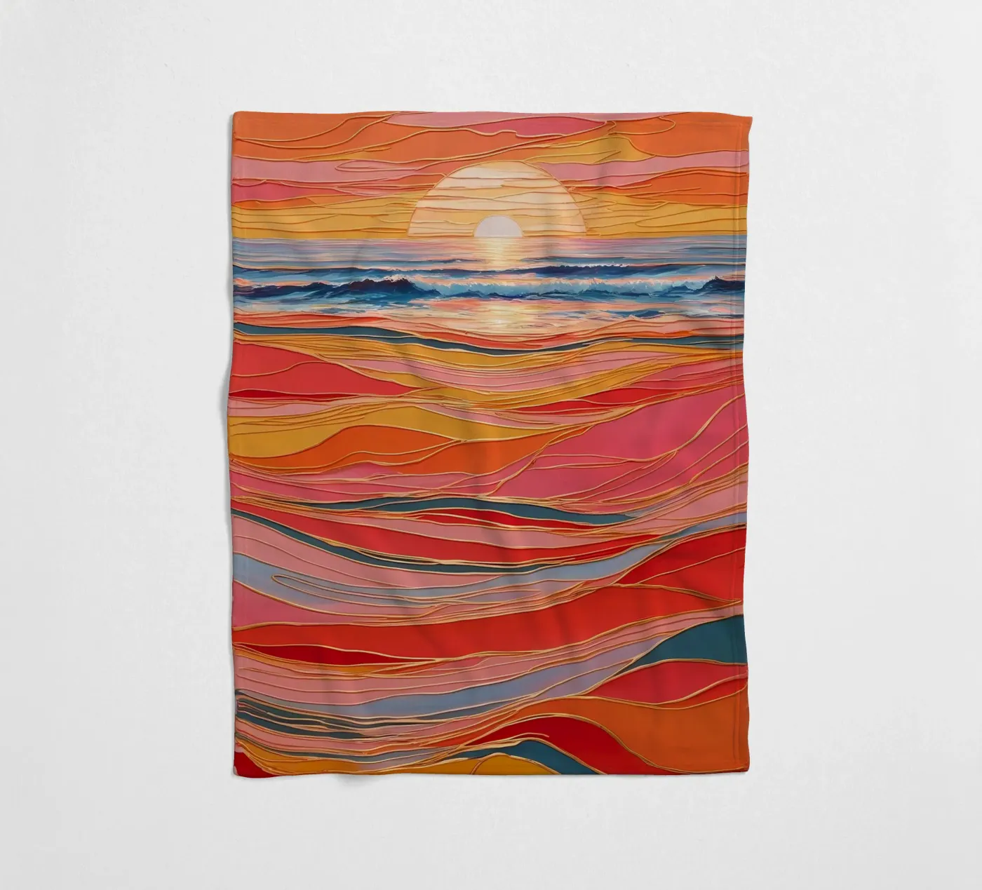 Sunset Symphony Fleecedecke von Artistic-shop
