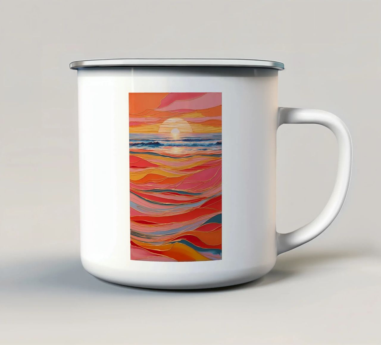 Zonsondergang Symfonie emaille mok van Artistic-shop