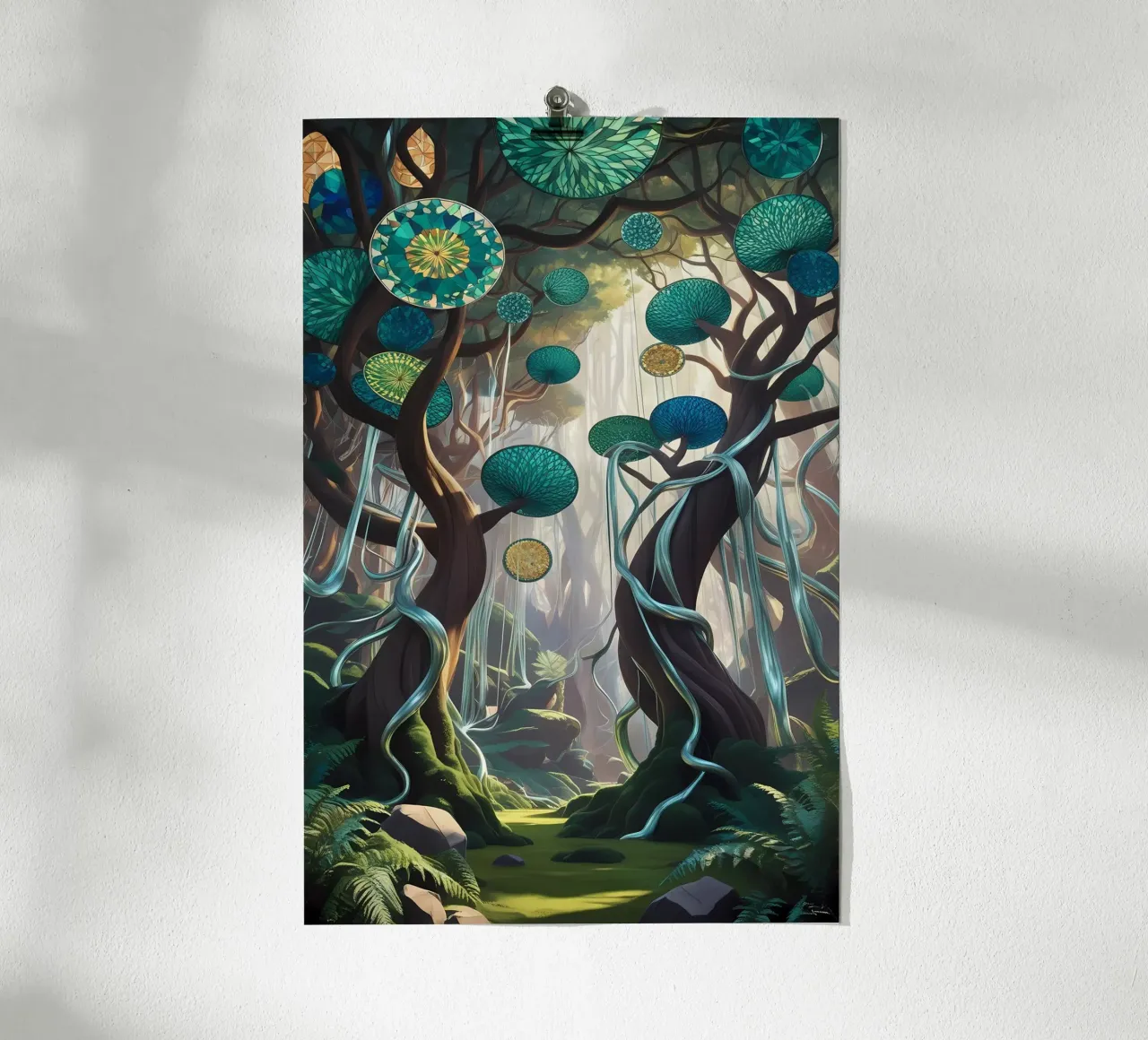 Baldacchino incantato poster con telaio in alluminio da Artistic-shop