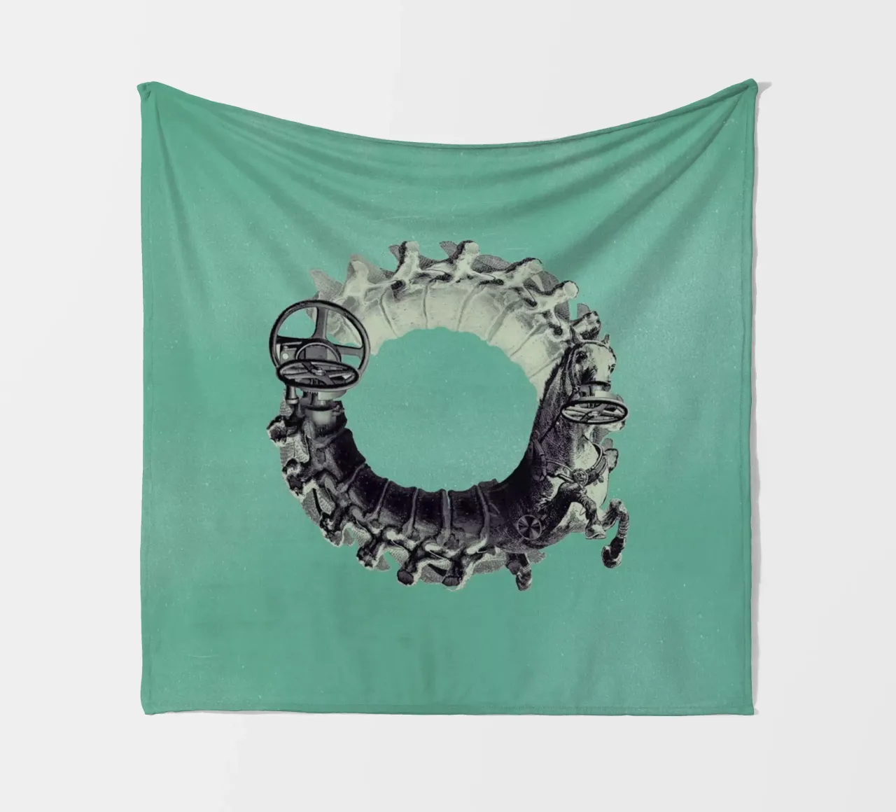 Steampunk Alphabet Letter O fleece blanket by Birgit Palma