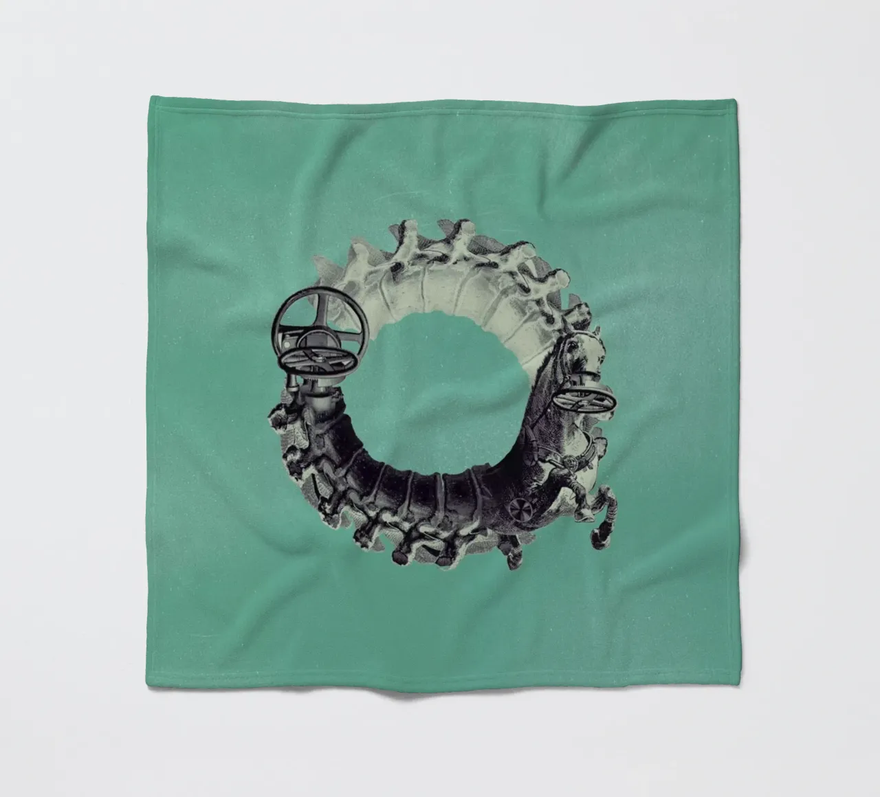 Steampunk Alphabet Letter O fleece blanket by Birgit Palma