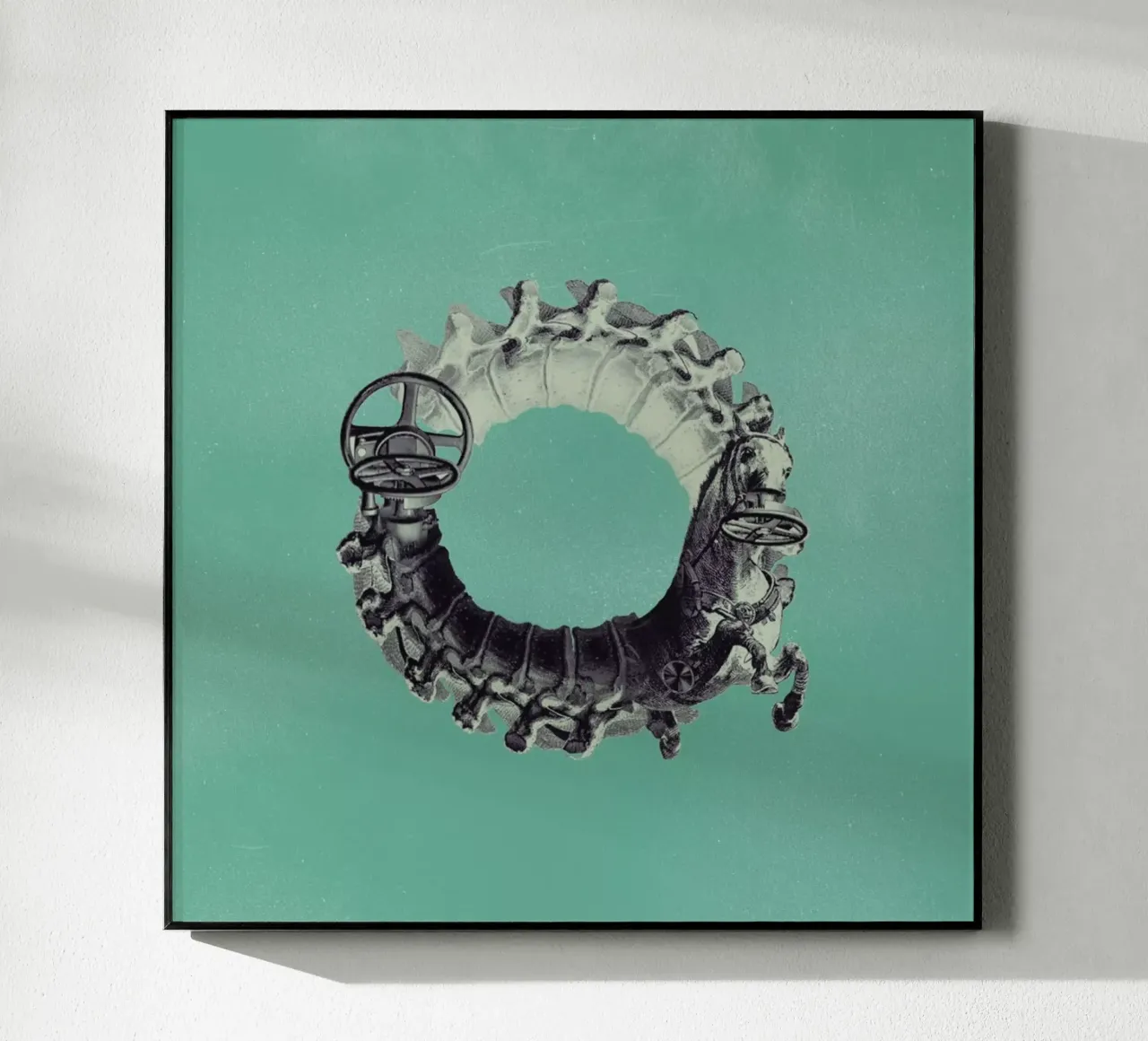 Steampunk Alphabet Letter O acrylic glass by Birgit Palma
