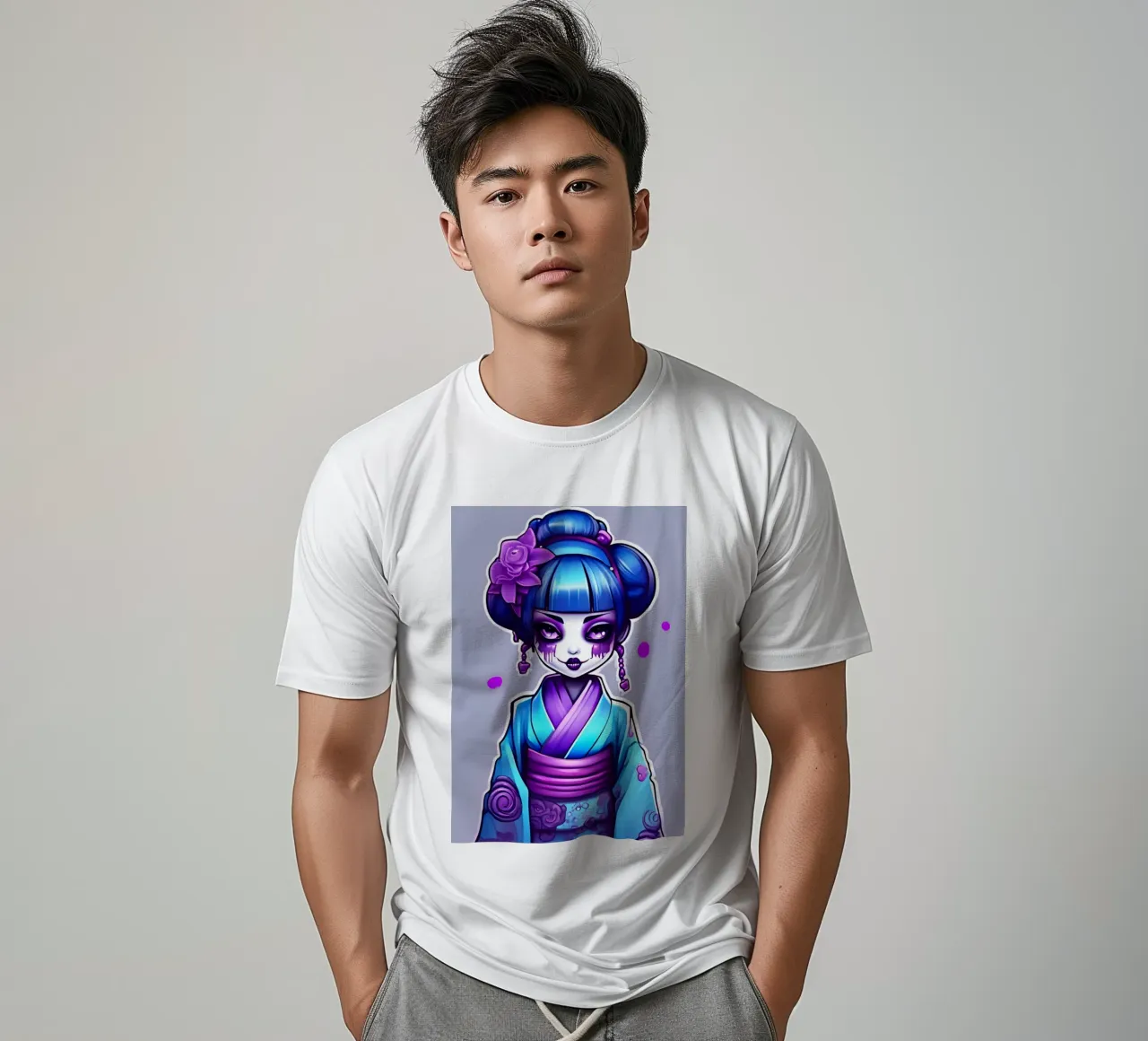 Black geisha 2 t-shirt by Rezh creations