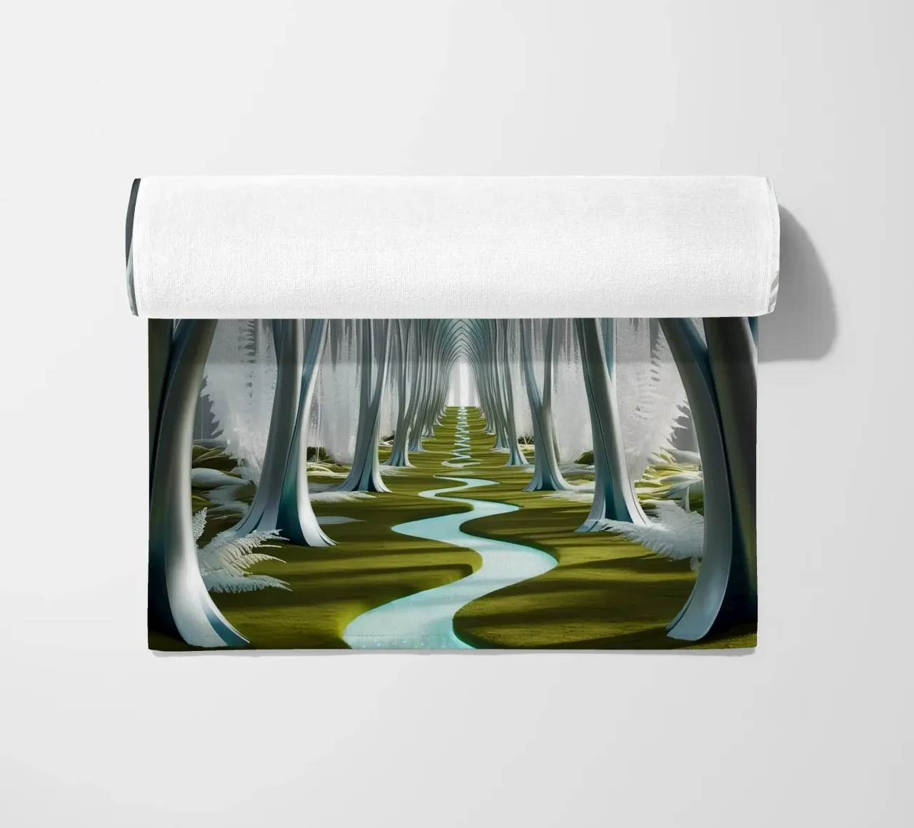 Corridoi cristallini: Una foresta da sogno telo mare da Artistic-shop