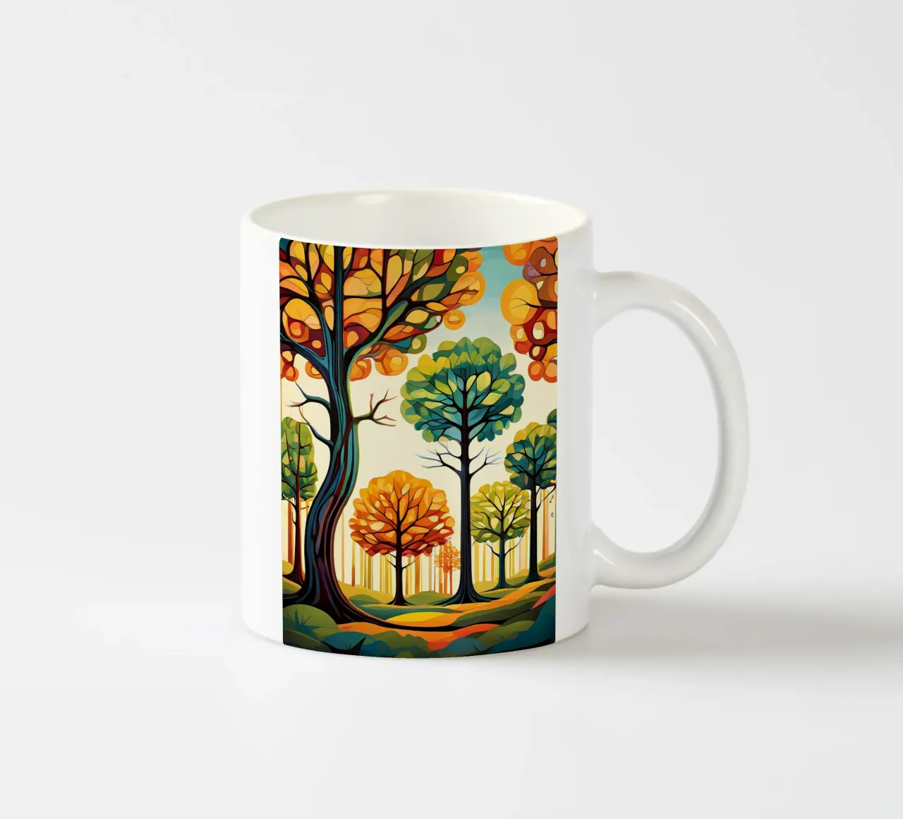 Paesaggio onirico autunnale tazza in ceramica da Artistic-shop