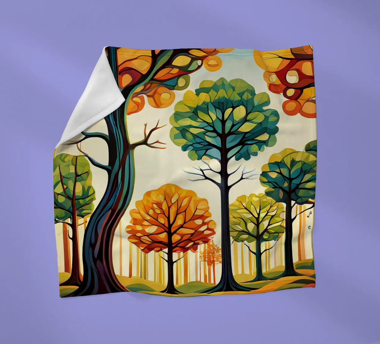 Paesaggio onirico autunnale coperta in pile da Artistic-shop