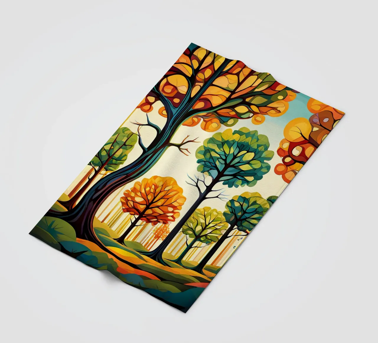 Paesaggio onirico autunnale coperta in pile da Artistic-shop