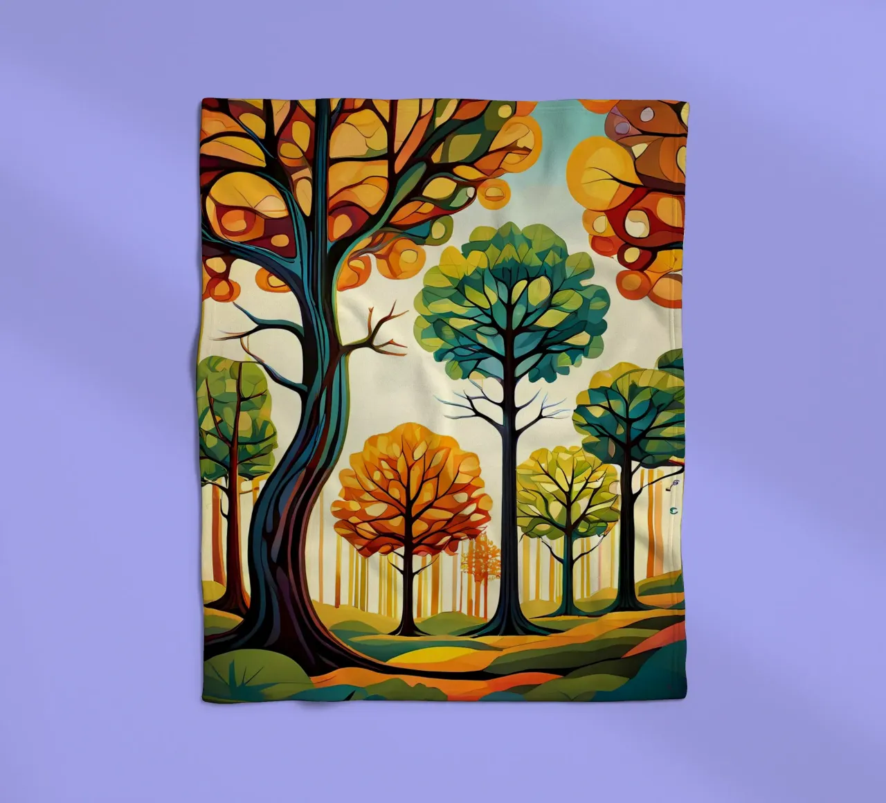 Paesaggio onirico autunnale coperta in pile da Artistic-shop