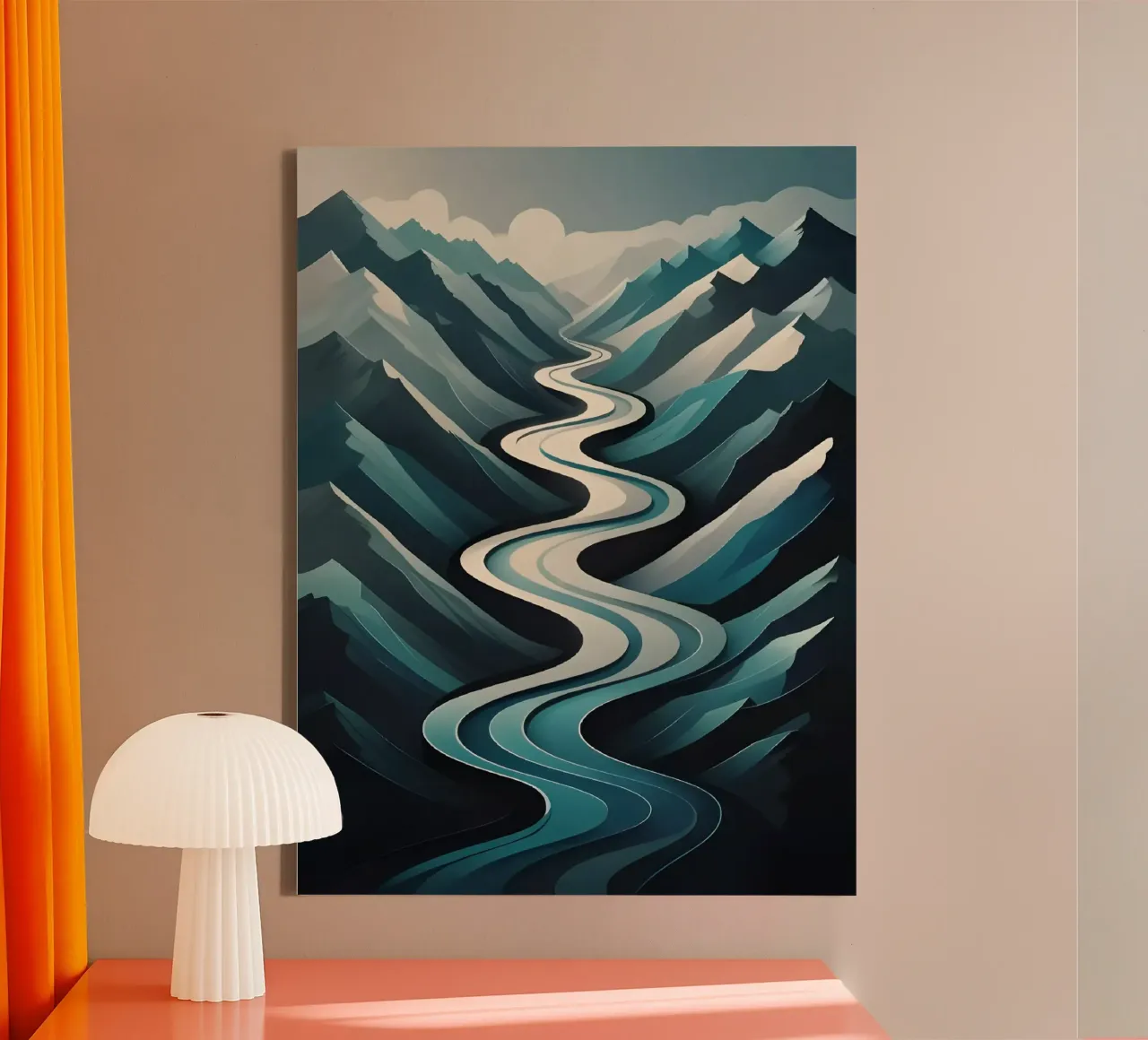 Serene River Valley canvas by Artistic-shop