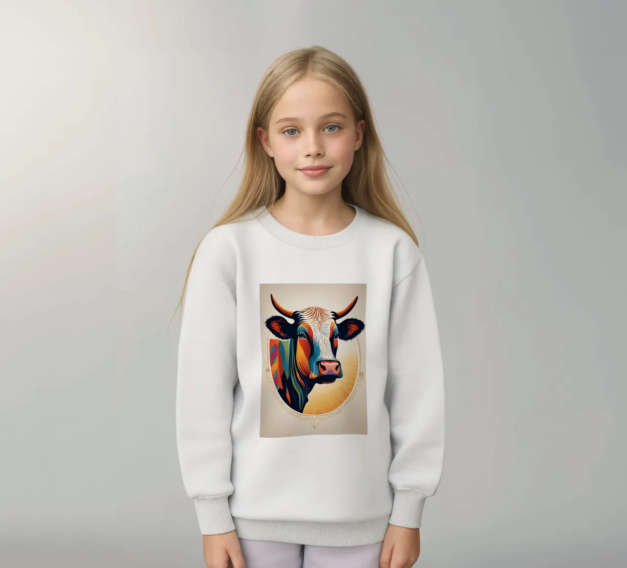 Mucca Vogue 10 felpa bambino da Rezh creations