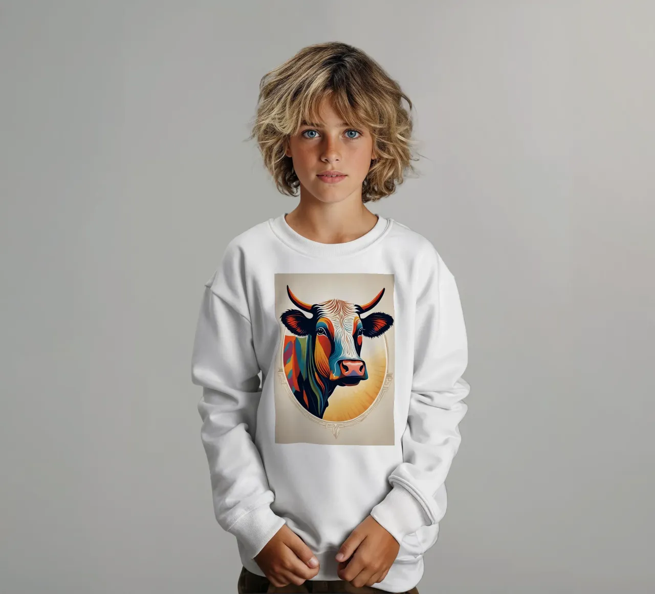 Mucca Vogue 10 felpa bambino da Rezh creations
