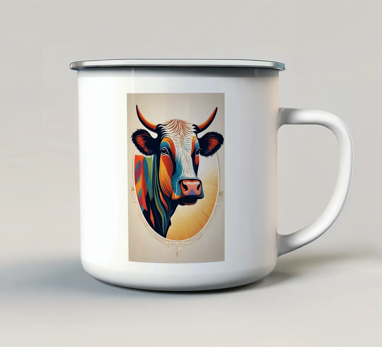 Mucca Vogue 10 tazza in smalto da Rezh creations