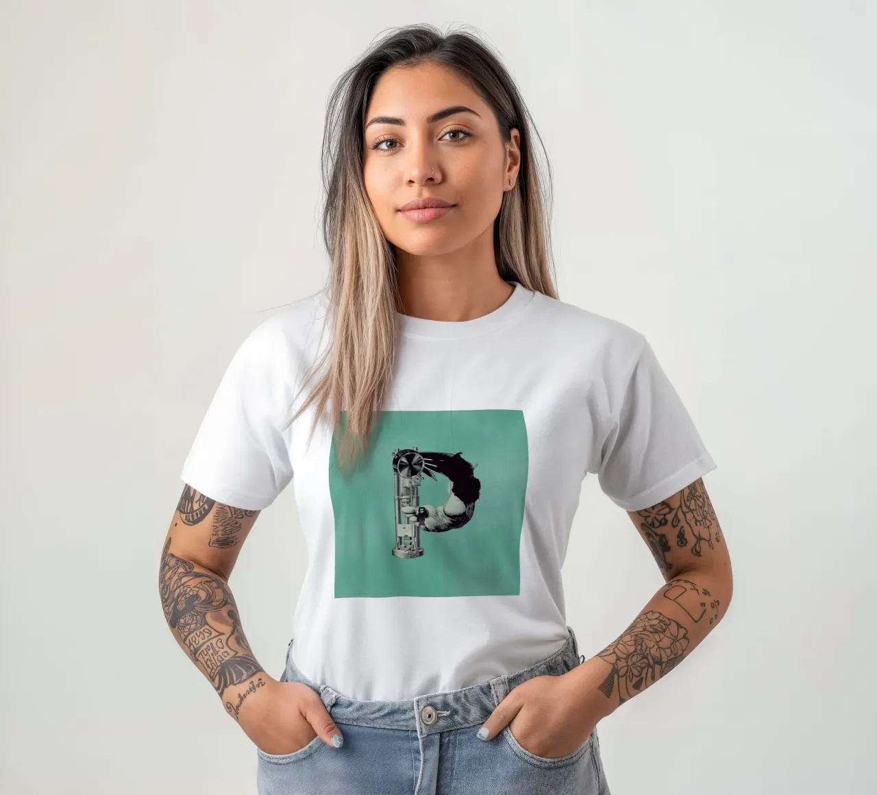 Steampunk Alphabet Letter P t-shirt da Birgit Palma