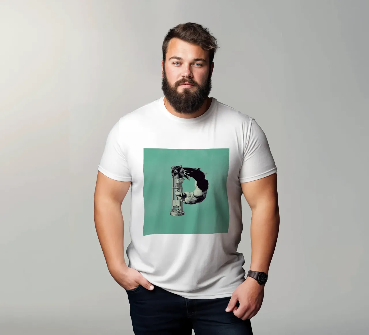 Steampunk Alphabet Letter P t-shirt da Birgit Palma