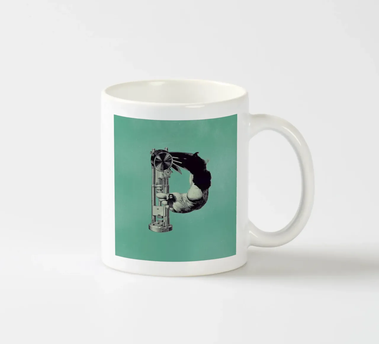 Steampunk Alphabet Letter P tazza in ceramica da Birgit Palma