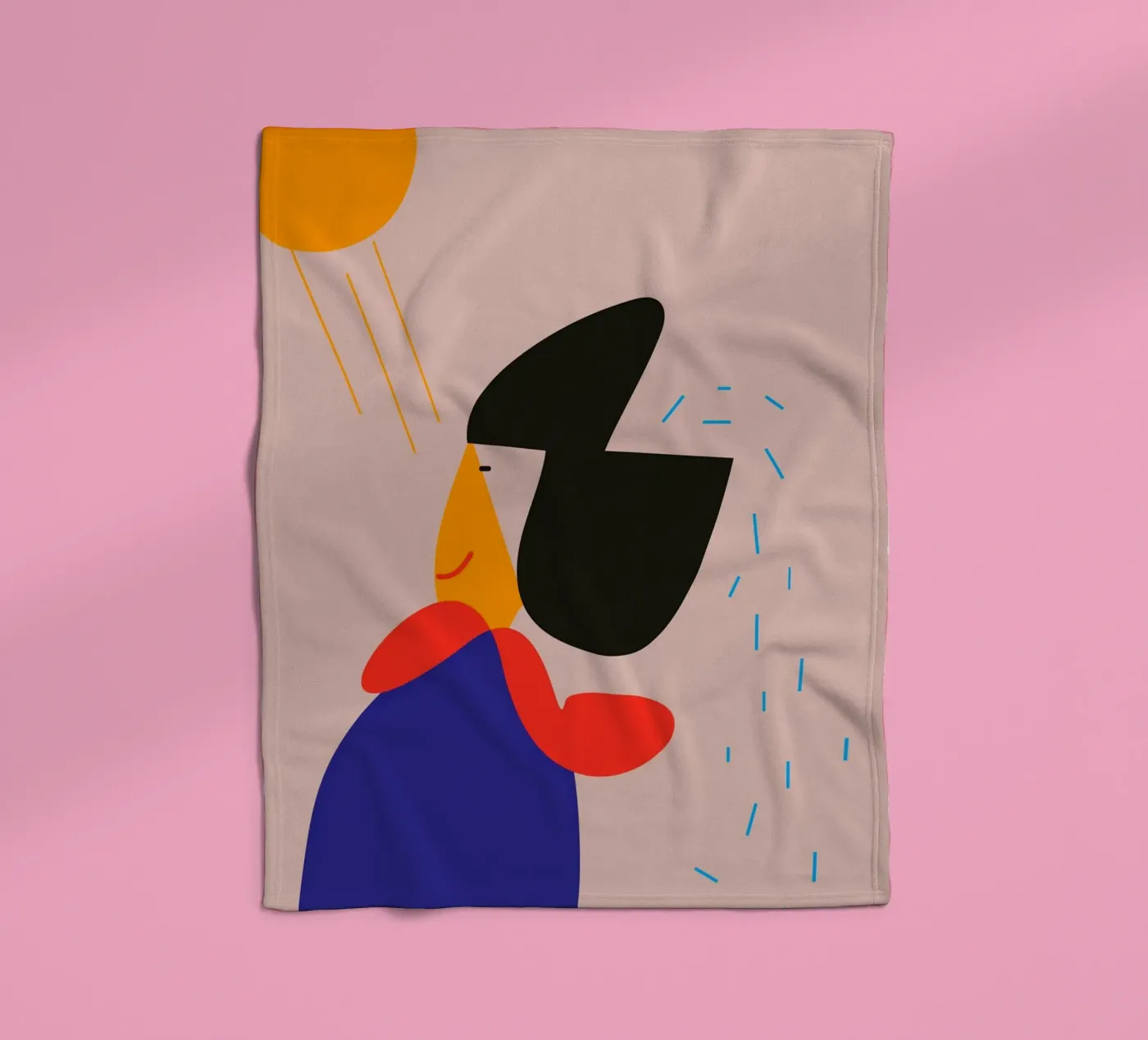 Licht fleecedeken van FRICKE DESIGN