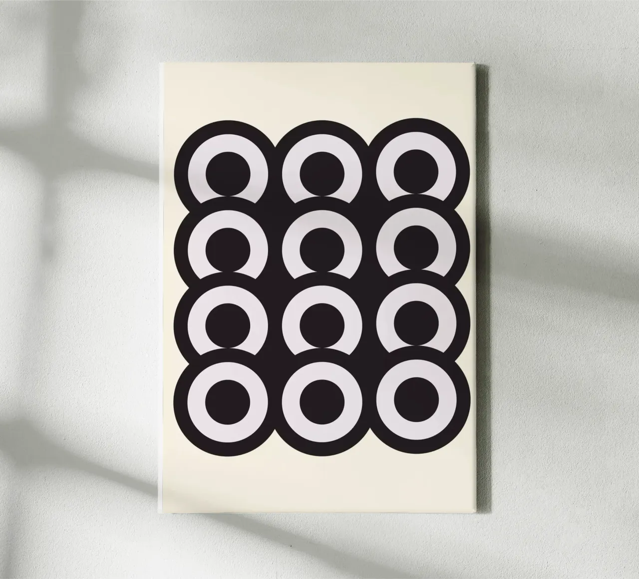 Geometric Circles canvas with Floater frame by Sen Studio Art