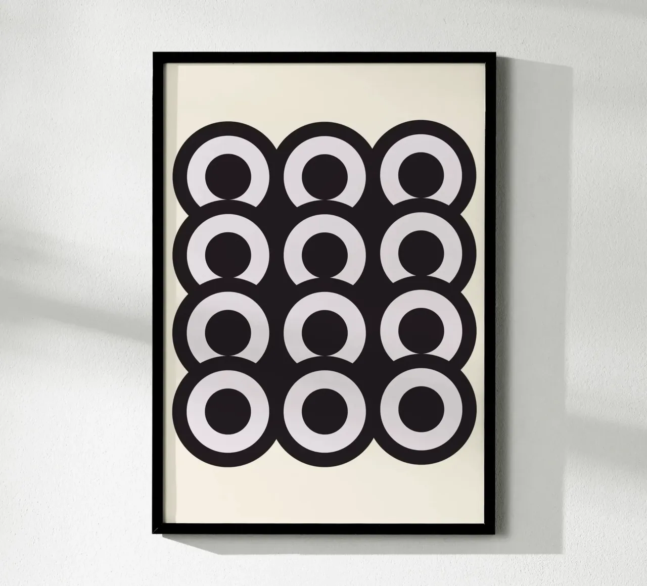 Cerchi geometrici poster con telaio in alluminio da Sen Studio Art