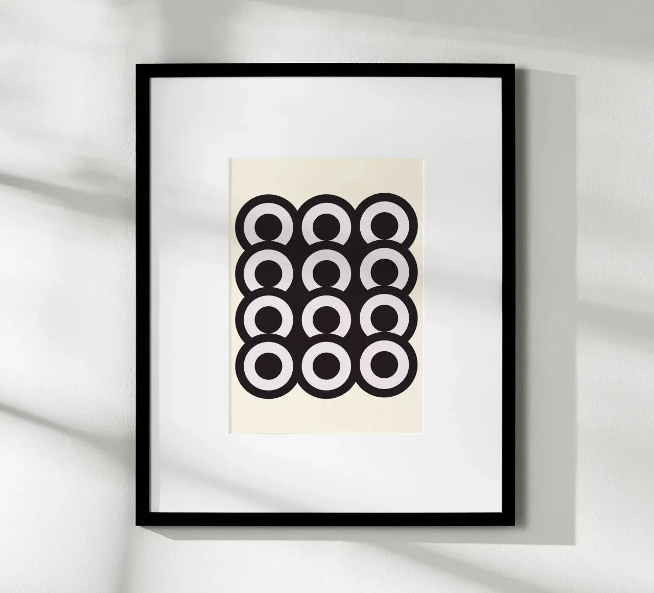 Cerchi geometrici poster con telaio in alluminio da Sen Studio Art