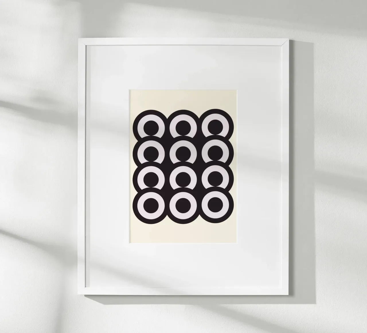 Cerchi geometrici poster con telaio in alluminio da Sen Studio Art