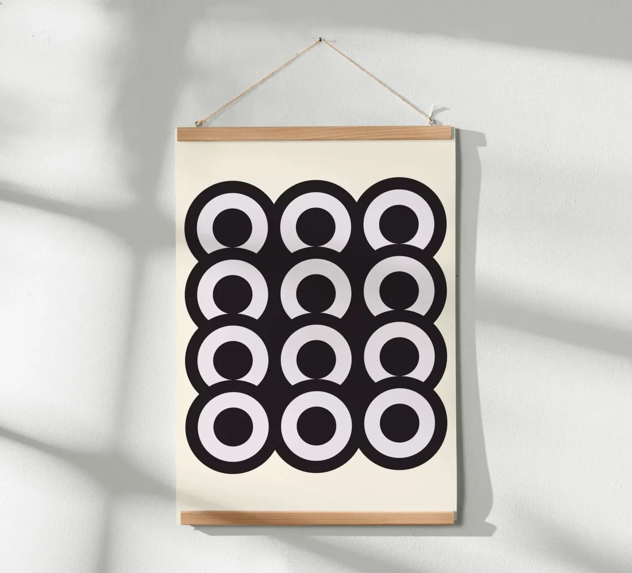 Cerchi geometrici poster con telaio in alluminio da Sen Studio Art