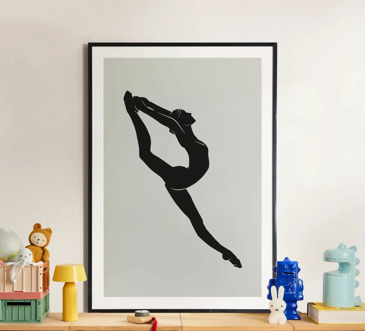 Ballerina poster con telaio in legno da Amy & Kurt