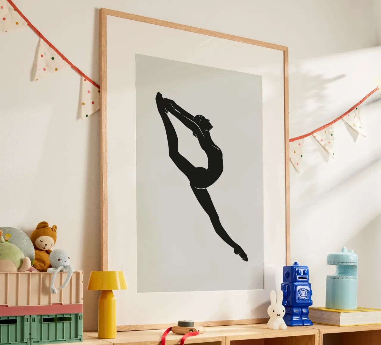 Ballerina poster con telaio in legno da Amy & Kurt