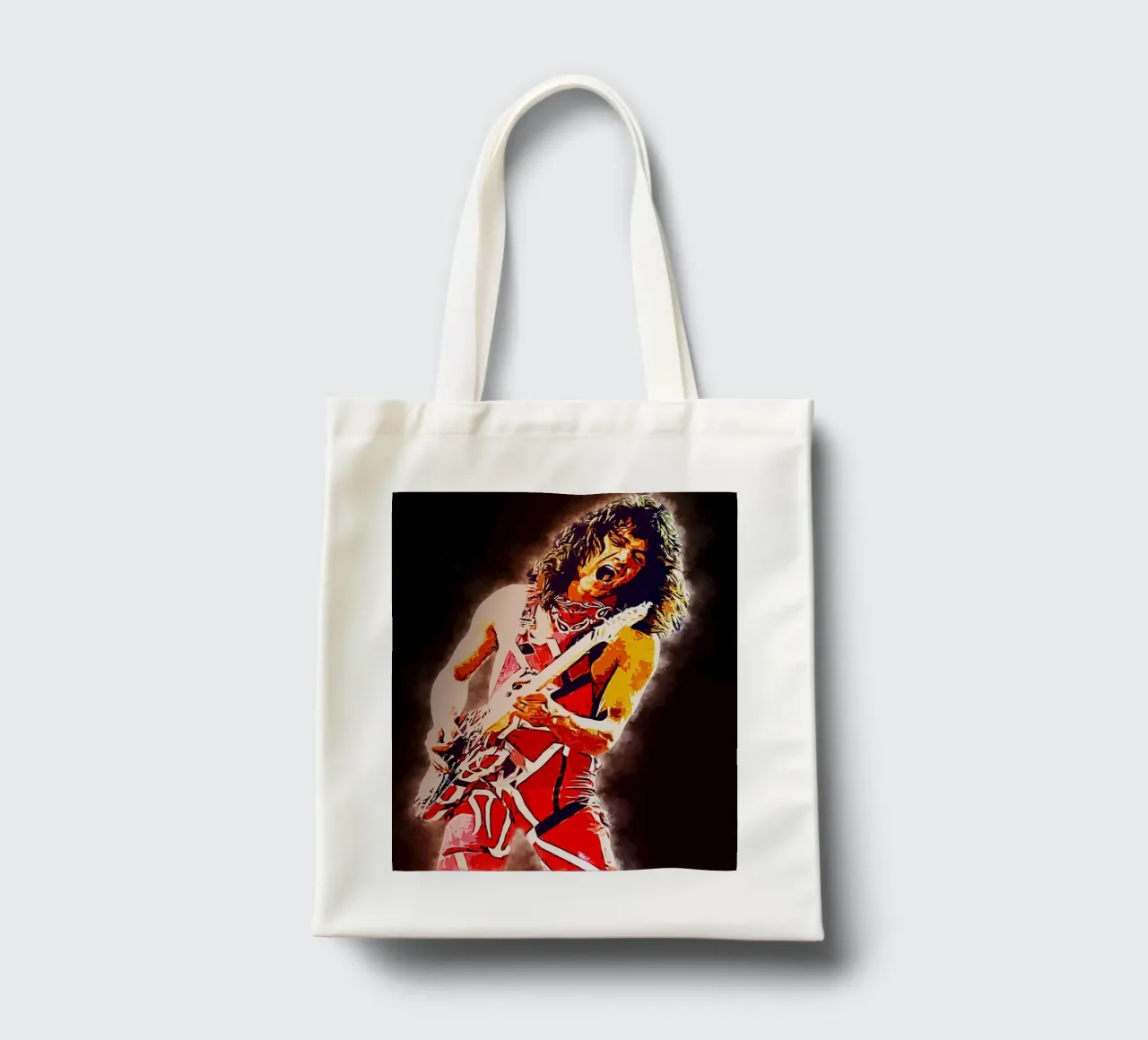 Eddie Van Halen Epic Smoke tote bag by neonartroom