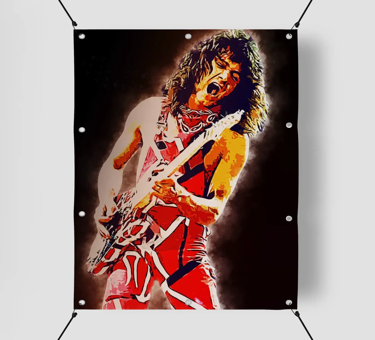 Eddie Van Halen Fumo epico telo in pvc da neonartroom
