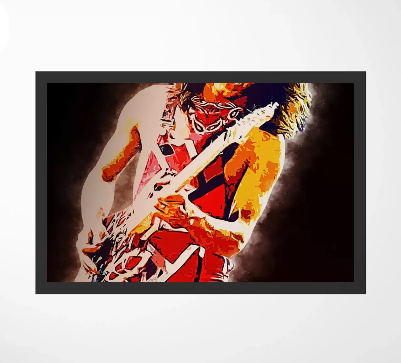 Eddie Van Halen Epic Smoke doormat by neonartroom