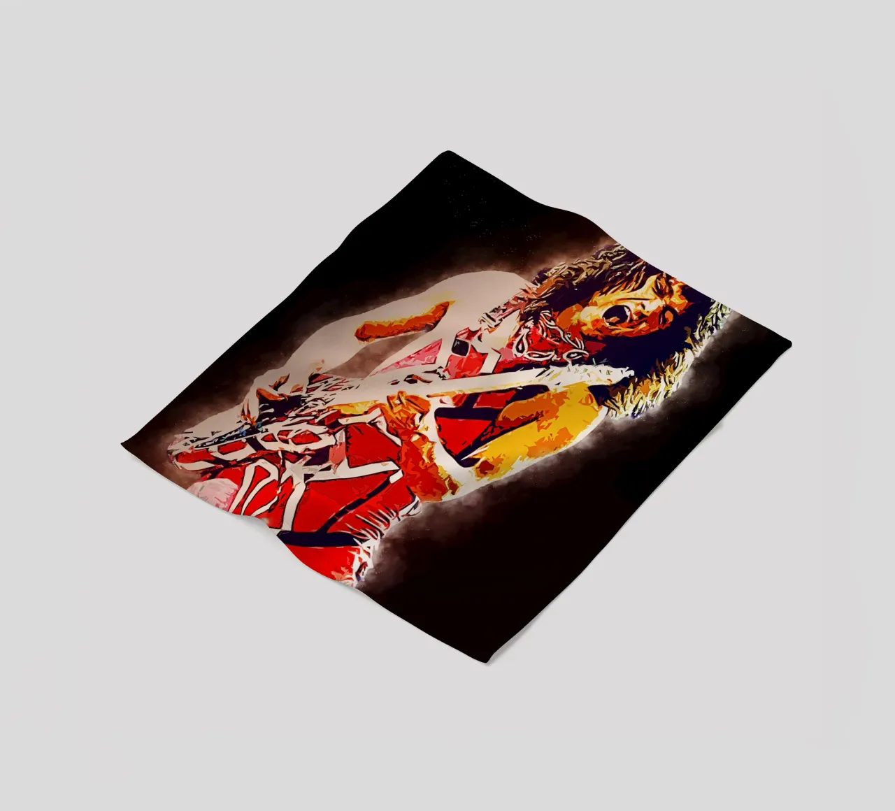 Eddie Van Halen Epic Smoke fleece blanket by neonartroom